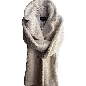 J. CREW Women's Petite Large Double-breasted Teddy Sherpa Topcoat